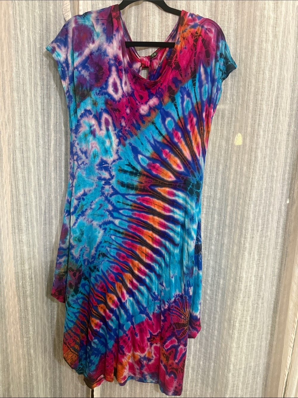 Kathmandu Tie Dye Dress Boho Hippie Dress - Picture 2 of 6